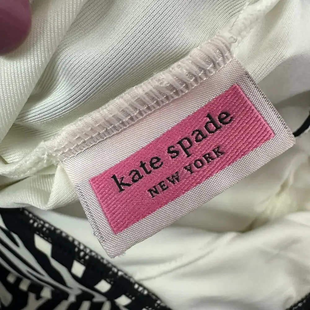Kate Spade One Shoulder Zebra Print One Piece Swimsuit